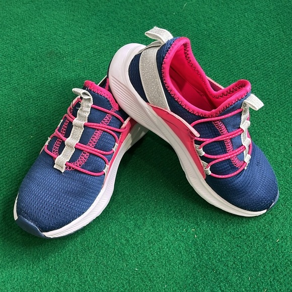 Vibrant Blue and Pink Kids Sneakers - Picture 5 of 6